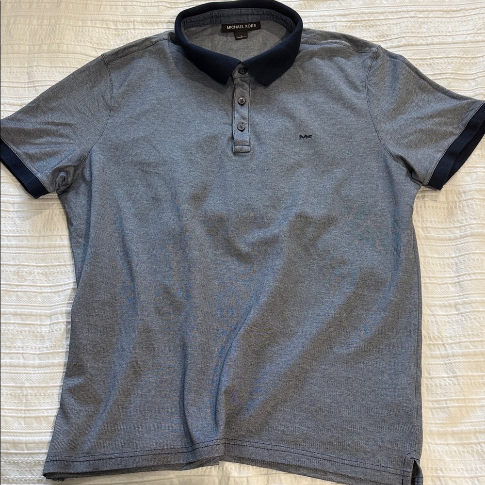 Michael Kors Dark Navy/ Grayish Polo Shirt for Men